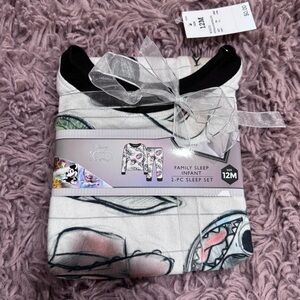 Disney Infant Graphic Allover Print 2-piece Pajama Set
